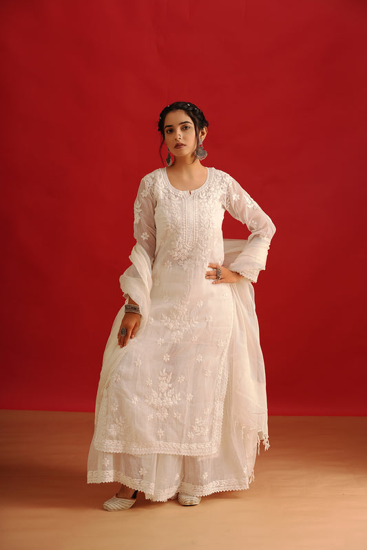 Fine Kota Doria Kurta Set