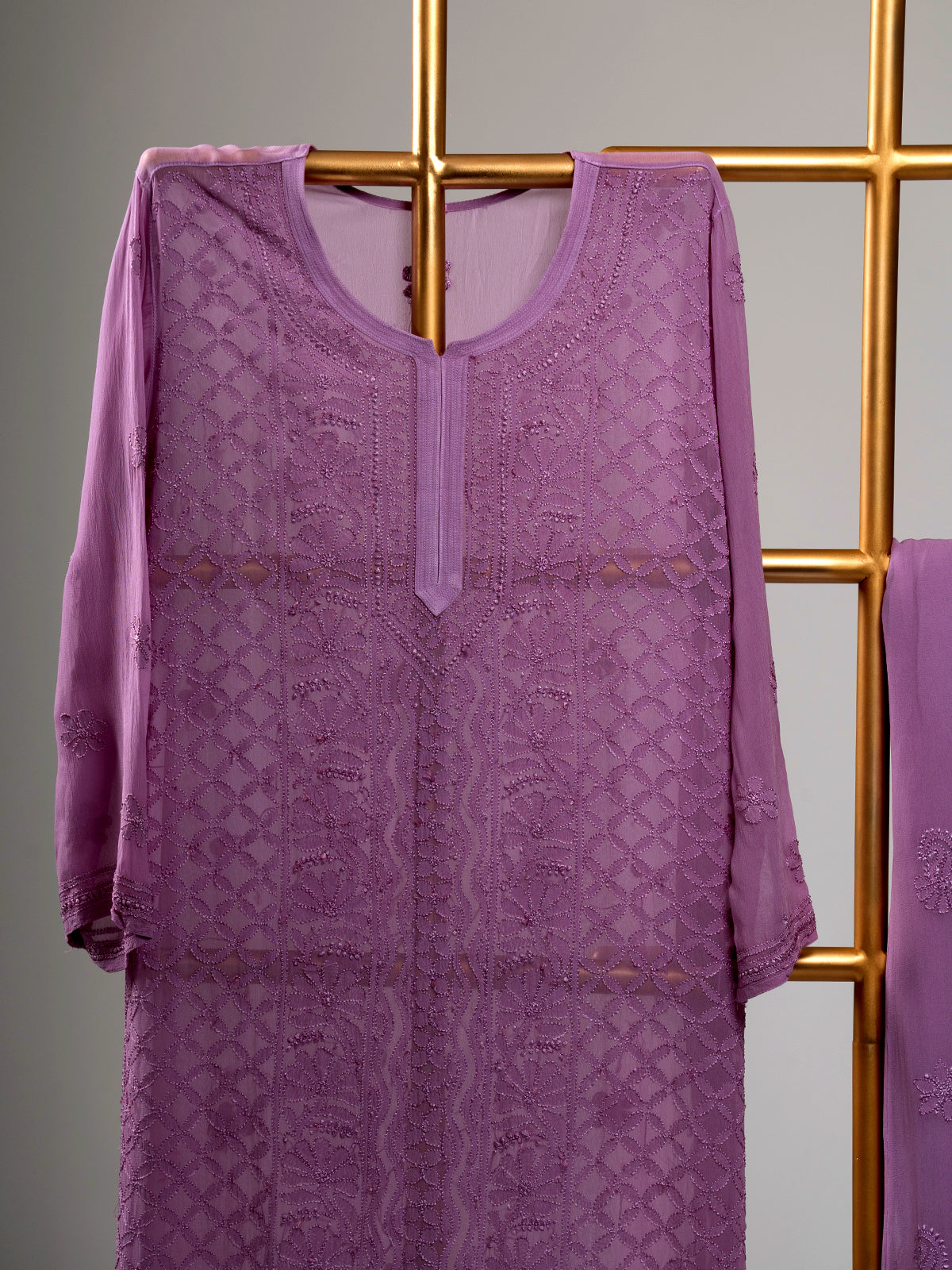 Jaal Embroidered Chikankari Set