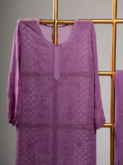 Jaal Embroidered Chikankari Set