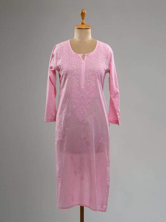 Dobby COTTON CHIKANKARI KURTI