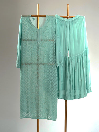 Jaal Embroidered Chikankari Set