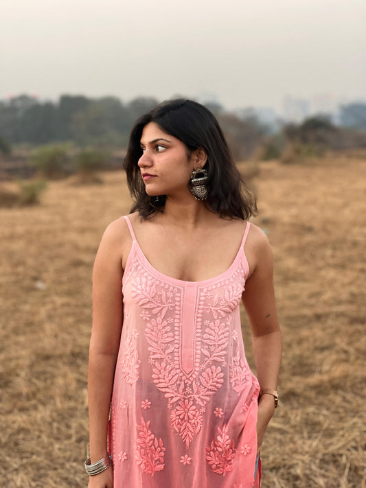 VISCOSE SPAGHETTI STRAP KURTI