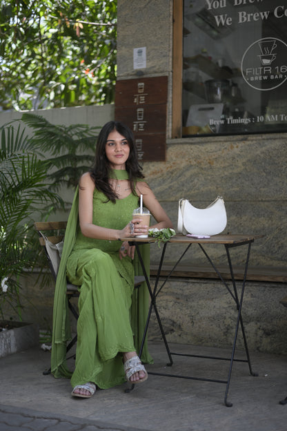 Iktara Chikankari with Mukaish Set